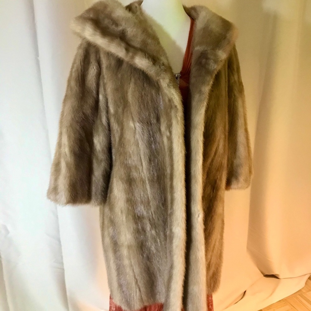 Vintage 50s-60s faux-fur coat